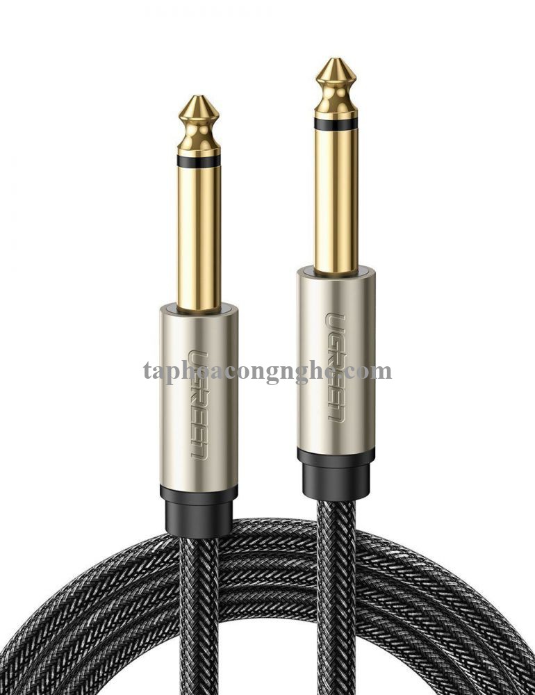 Ugreen 10640 5M 6.35mm 6.5mm TS âm thanh Pro audio đầu mạ vàng 24k màu xám AV128 30010640